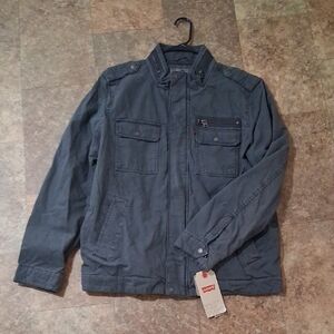 New. Men's Levi's Military Jacket. Color Navy. Size Large.